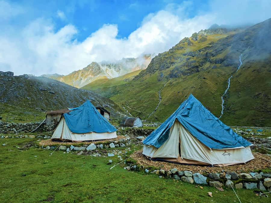 Cusco: 4-Day Salkantay Trek to Machu Picchu, Panoramic Train - Day 1: Cusco pickup, Humantay Lake, and SalkaGlamp Basecamp