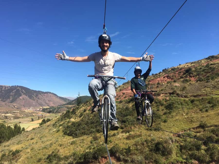 Cusco: Extreme Sky Bike and Rappelling Adventure - The Via Ferrata Section: 45 Meters Up, With a 15-Meter Climb