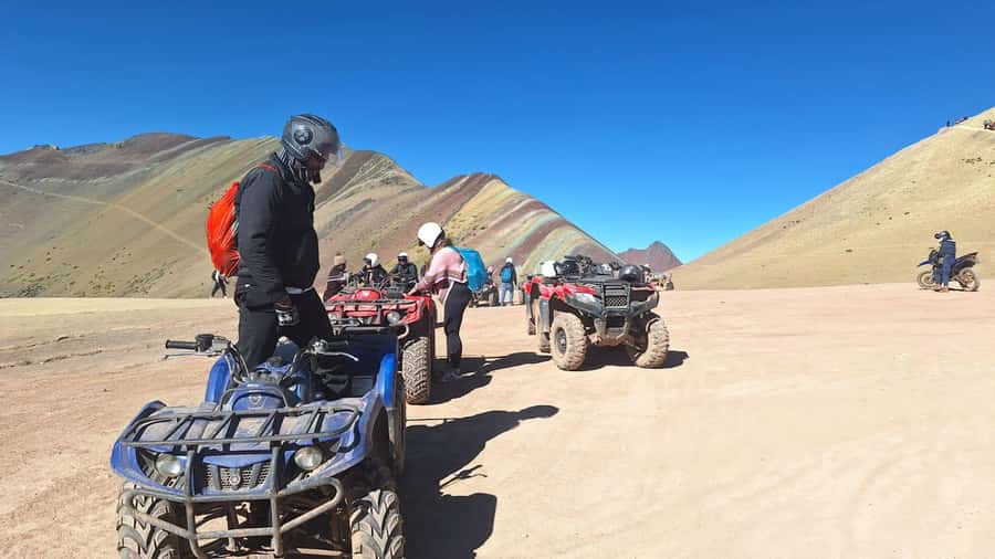 From cusco: Rainbow Mountain ATV Tour with meals - ATV base reality: briefing, practice, then go