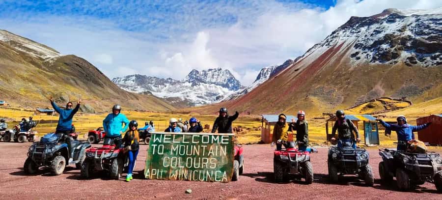 From Cusco: Rainbow Mountain in ATV Quad Bikes + meals - The short walk to Rainbow Mountain: altitude moves fast