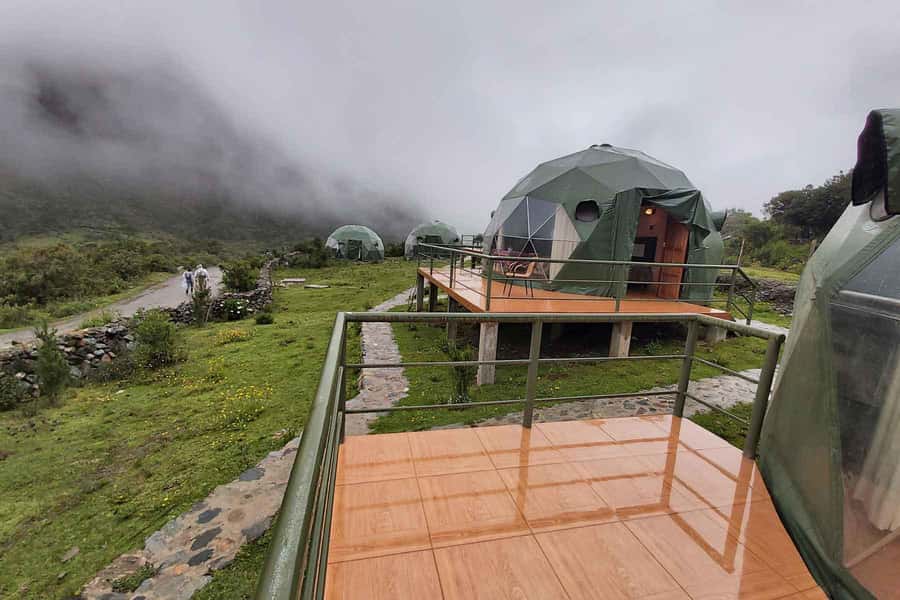 "Glamping Sky Lodge Domes" 2-Day Humantay Lake & Salkantay - Day 1: Cusco to Challacancha, the Water Channel, and first Humantay Lake magic