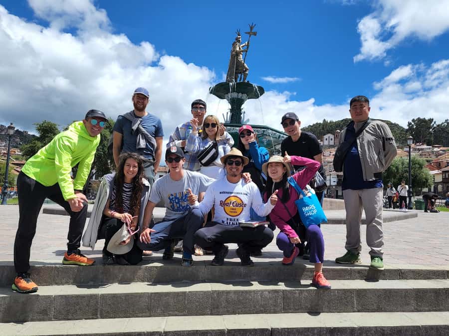 Historic/music Cusco FreeWalkingTour "free drink" Group Tour - Plaza de Armas to Inca Fountain: the perfect start point