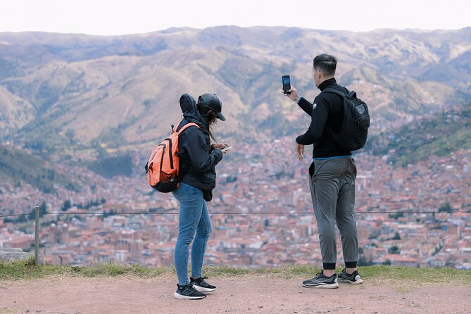 Private Cusco City Tour with Sacsayhuaman & Inca Sites - Puka Pukara: the Red Fortress checkpoint with valley views