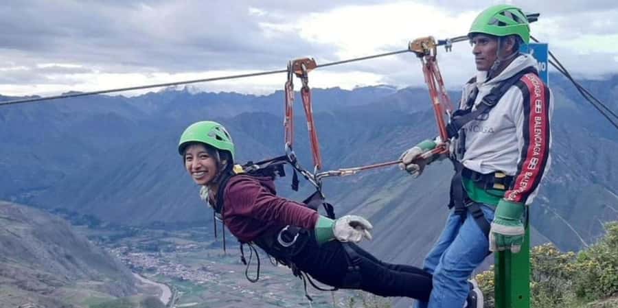 Zipline over the Sacred Valley Trip - Four ziplines over the Sacred Valley: the circuit and the cable lengths